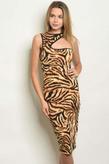 Womens Fashion Tiger Print Off Shoulder ...